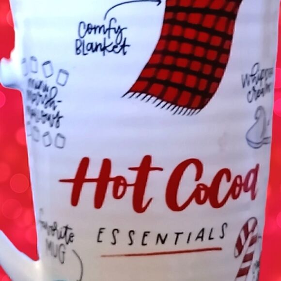 CHRISTMAS PIER 1 *HOT COCOA ESSENTIALS*  MUG Tall 16 OZ  SET OF 2 VINTAGE - Picture 4 of 11